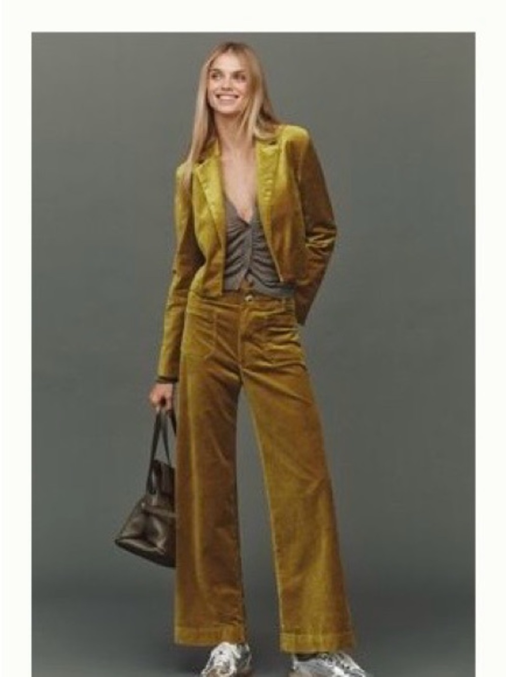 Anthropologie Maeve Colette velvet pants 24